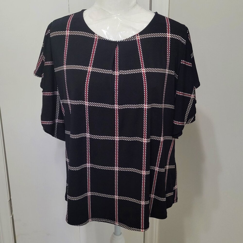 Liz Claiborne Flutter Sleeve Blouse - Picture 2 of 7